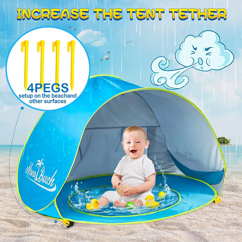 Baby Tenda De Praia Para Crianças, Proteção UV, Brinquedos Ao Ar Livre, Piscina